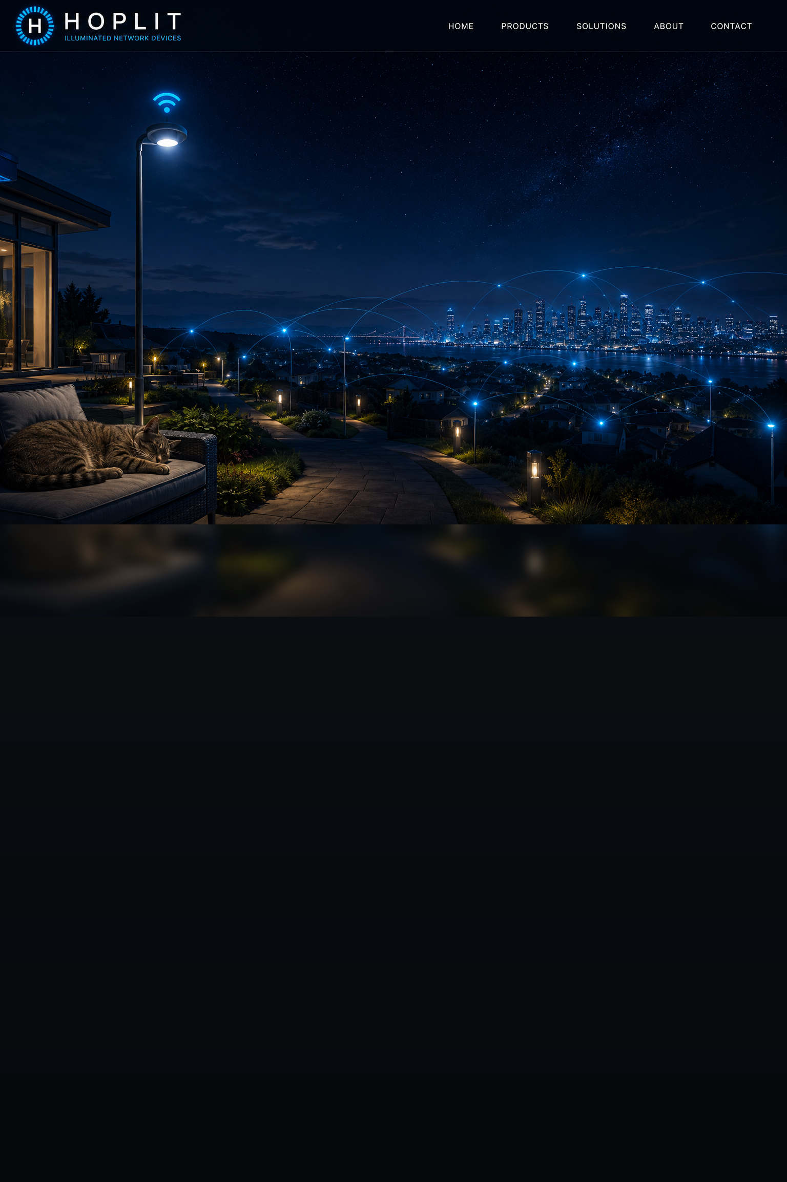 HOPLIT nighttime connected neighborhood backdrop