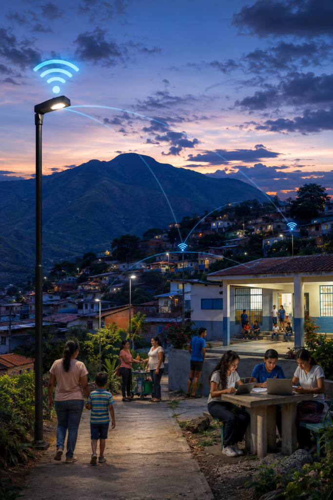 Conceptual HOPLIT connectivity in a hillside community